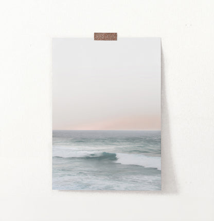 Santa Monica Beach Wall Art with Calm Ocean Water
