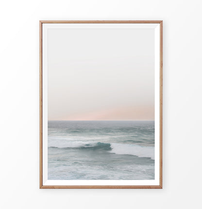 Santa Monica Beach Wall Art with Calm Ocean Water