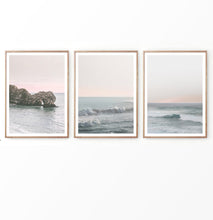 Load image into Gallery viewer, Perfect Sunset on the Sea Waves Set of 3 Prints
