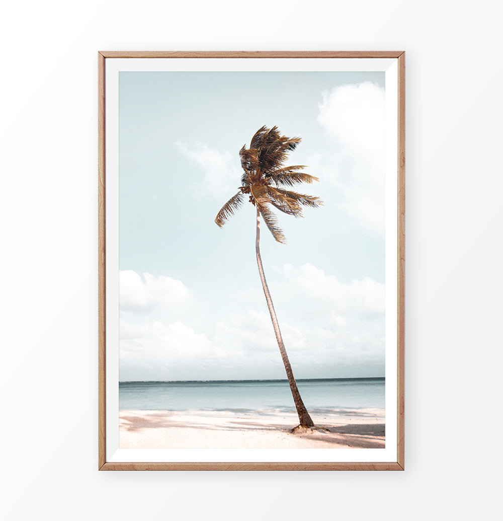 Digital Palm Tree Swaying Print | Hawaii Beach Photo – Seven Paper Prints