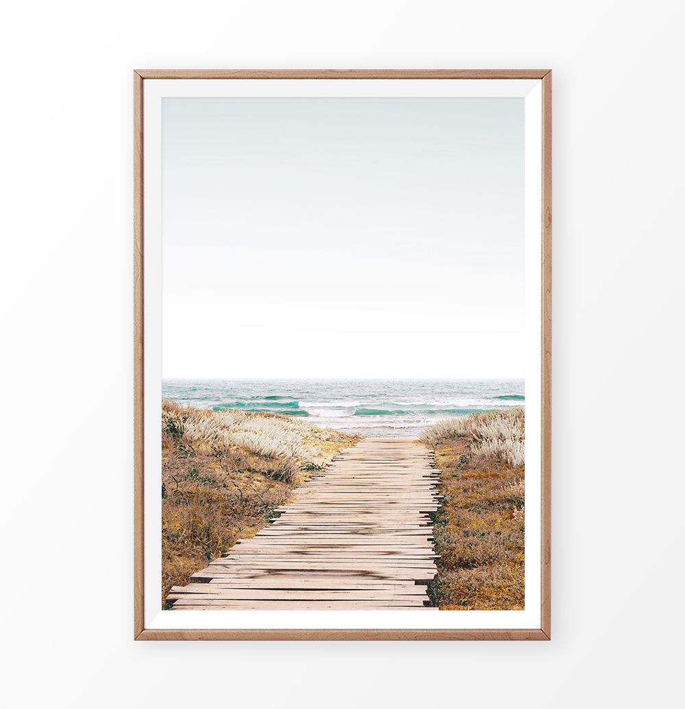 Pathway Photography Ocean Beach Print