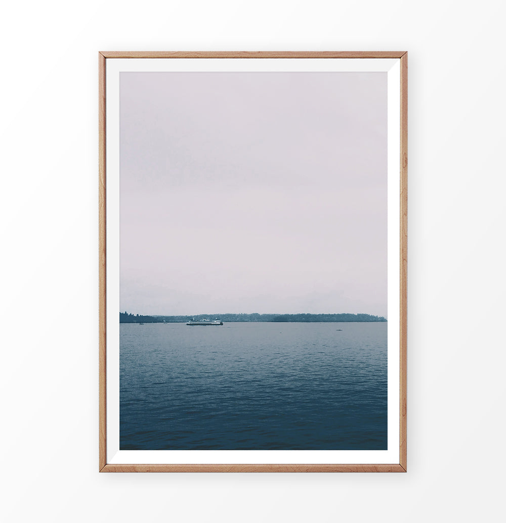 Lonely Sea with Foggy Rocks