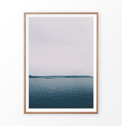 Lonely Sea with Foggy Rocks