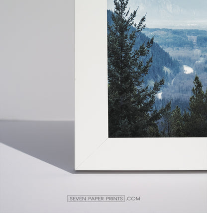 A corner of a white frame