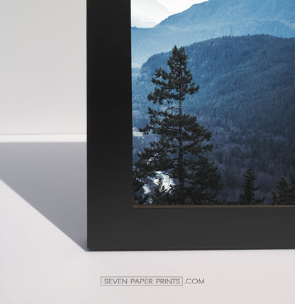 A corner of a black frame