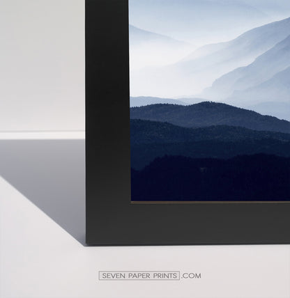 A corner of a black frame