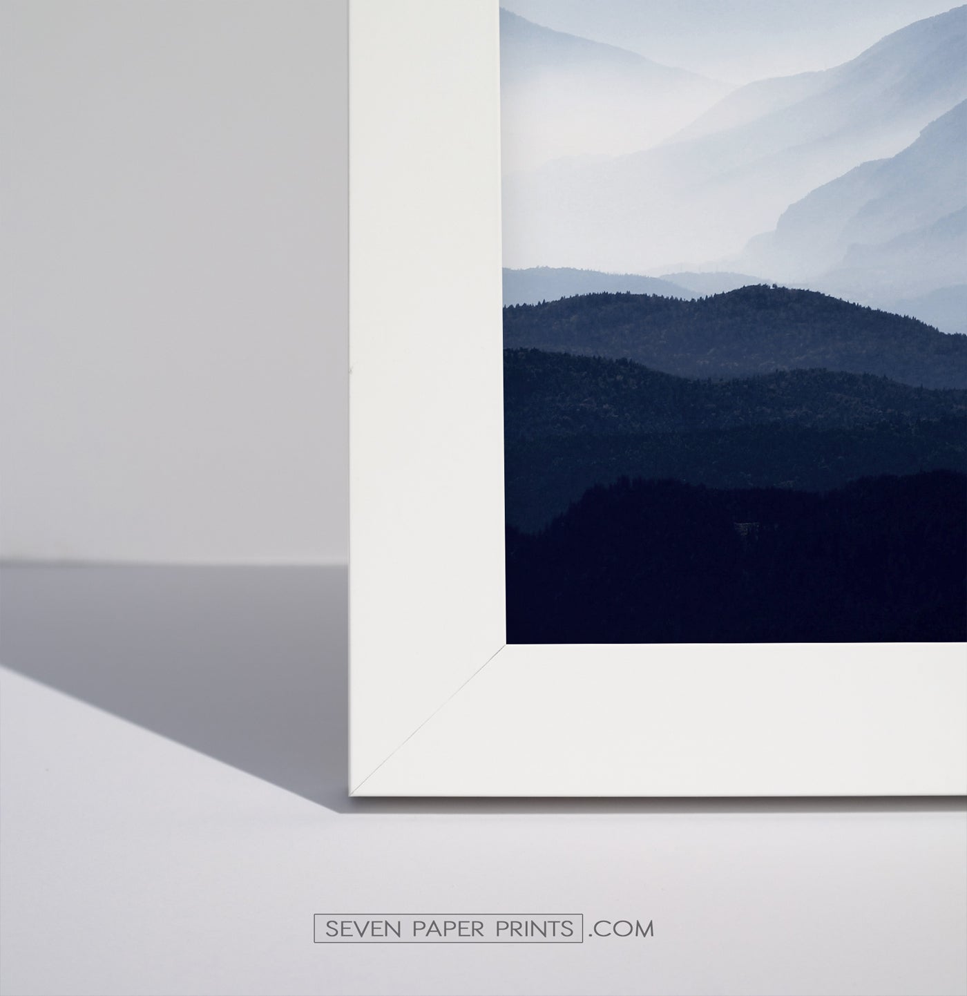 A corner of a white frame.