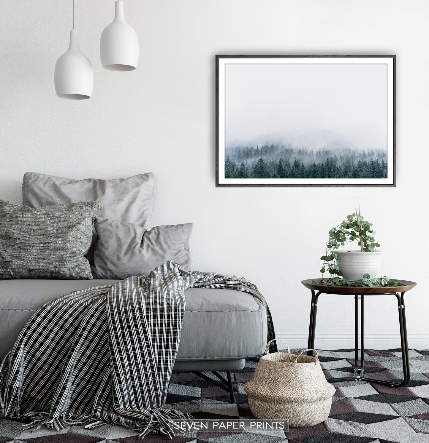 Misty Fir Forest Canadian Natural Wall Art