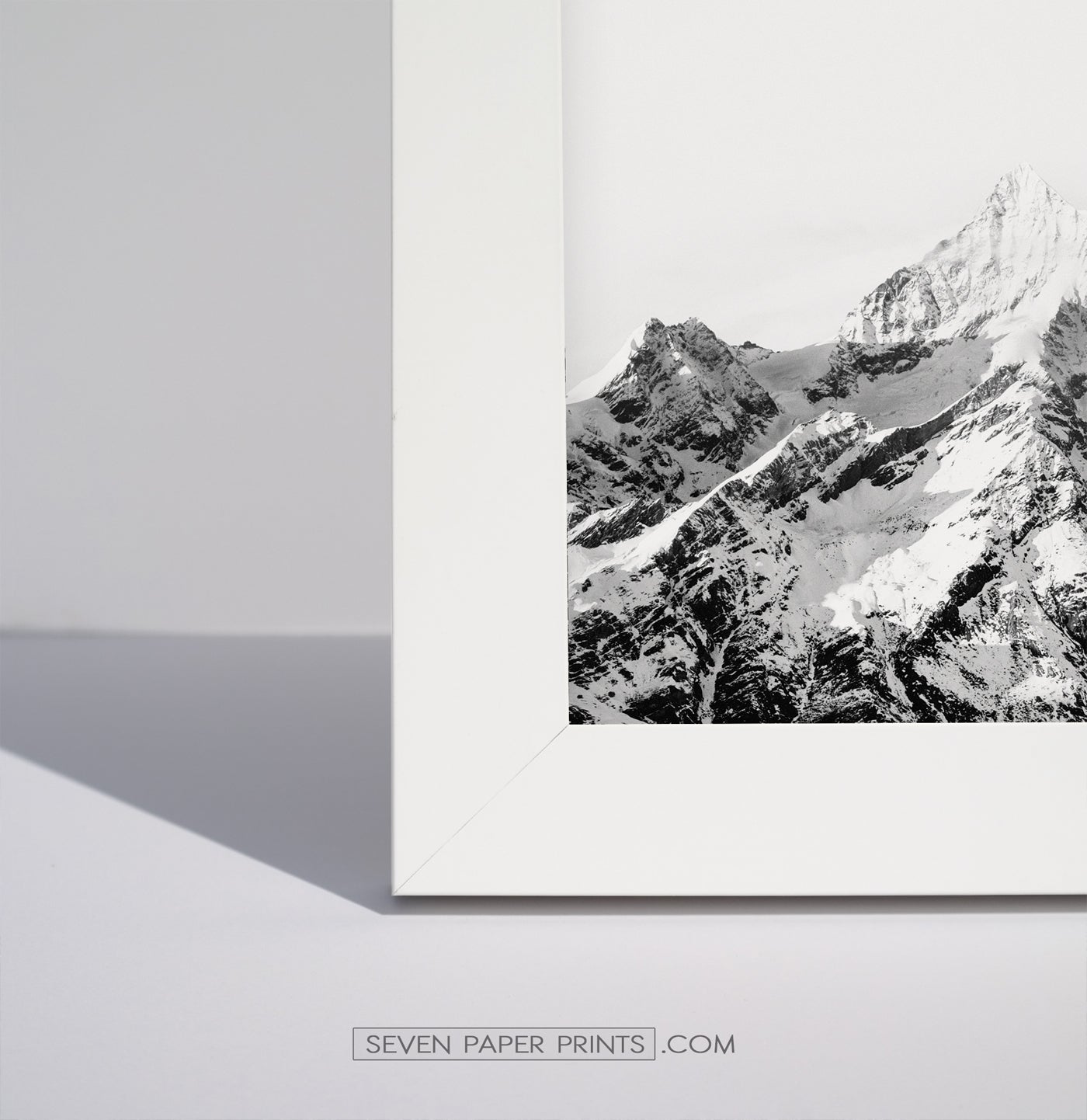 A corner of a white frame