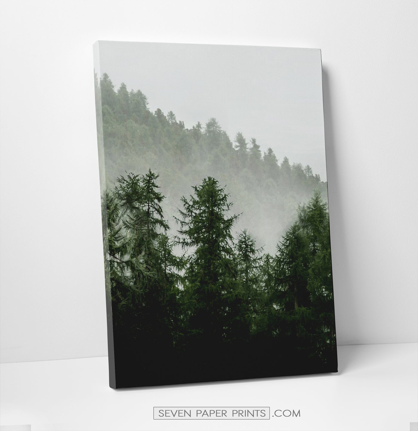 Green forest set of 3 canvas wall art #218