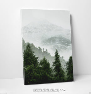 Green forest set of 3 canvas wall art #218