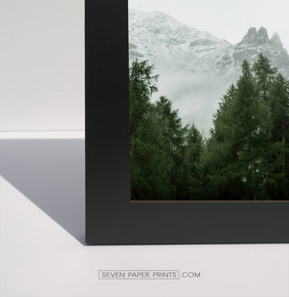 A corner of a black frame