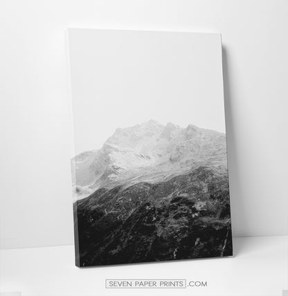 Black white mountains. 3 canvases #219
