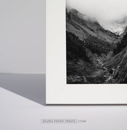 A corner of a white frame