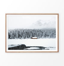 Load image into Gallery viewer, Woods House on a Mountain Lake Wall Art
