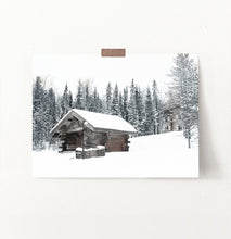 Load image into Gallery viewer, Winter Barn Standing On Snowy Land Wall Art
