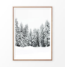 Load image into Gallery viewer, Wood-Framed Snow-Covered Spruce Winter Forest Wall Art
