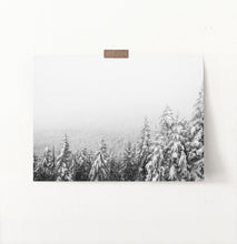 Load image into Gallery viewer, Winter Forest Valley Covered in Snow Photo Print
