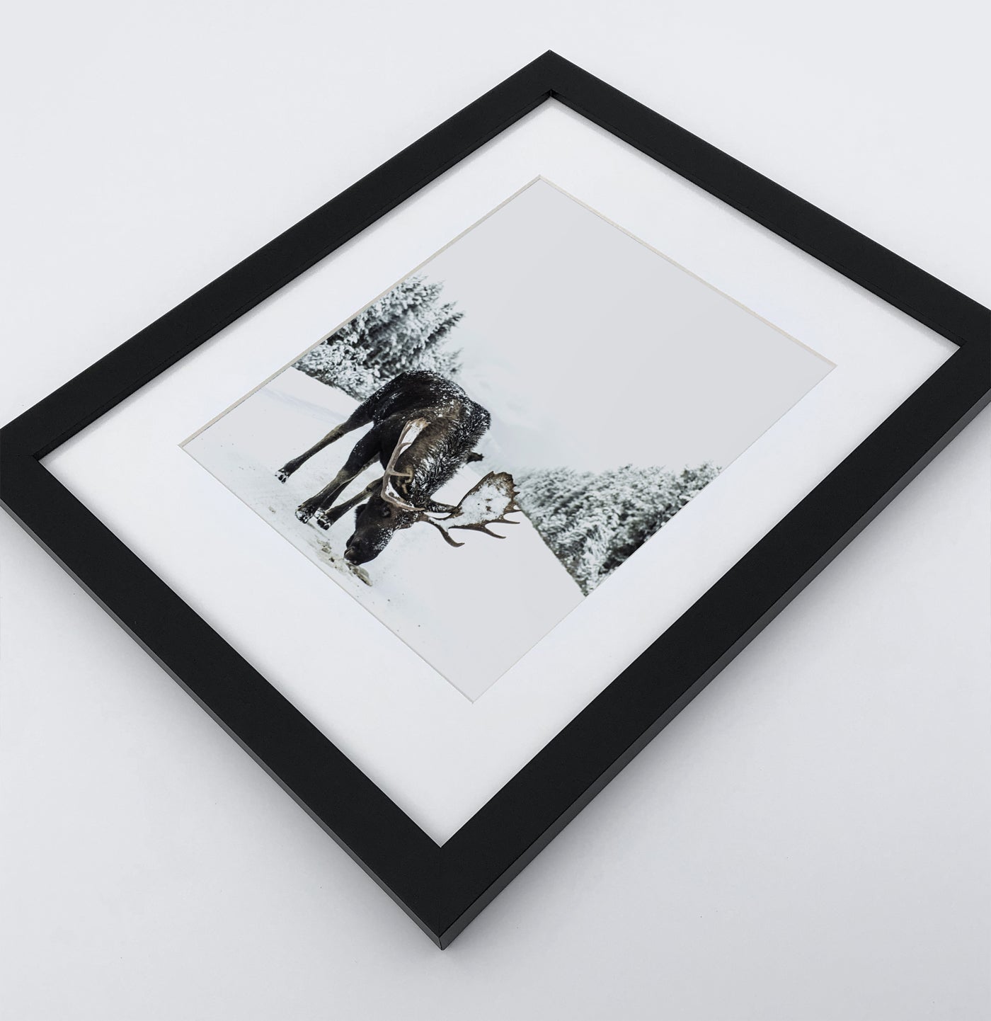 Winter 6 piece gallery wall - moose, deer, forest, cabins