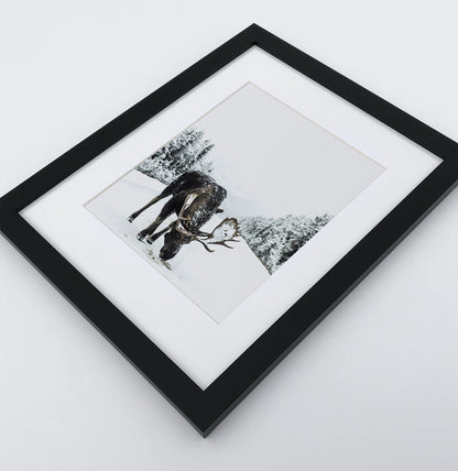 Winter 6 piece gallery wall - moose, deer, forest, cabins