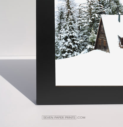 Winter Set of 6 Wall Art. Moose, Reindeer, Snowy Forest