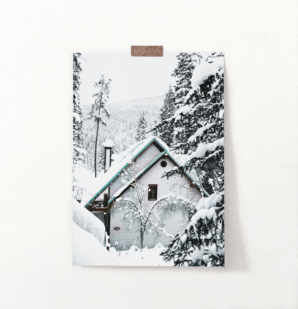 Winter Cottage House With a Snow Hat Photo Print