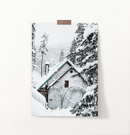 Winter Cottage House With a Snow Hat Photo Print