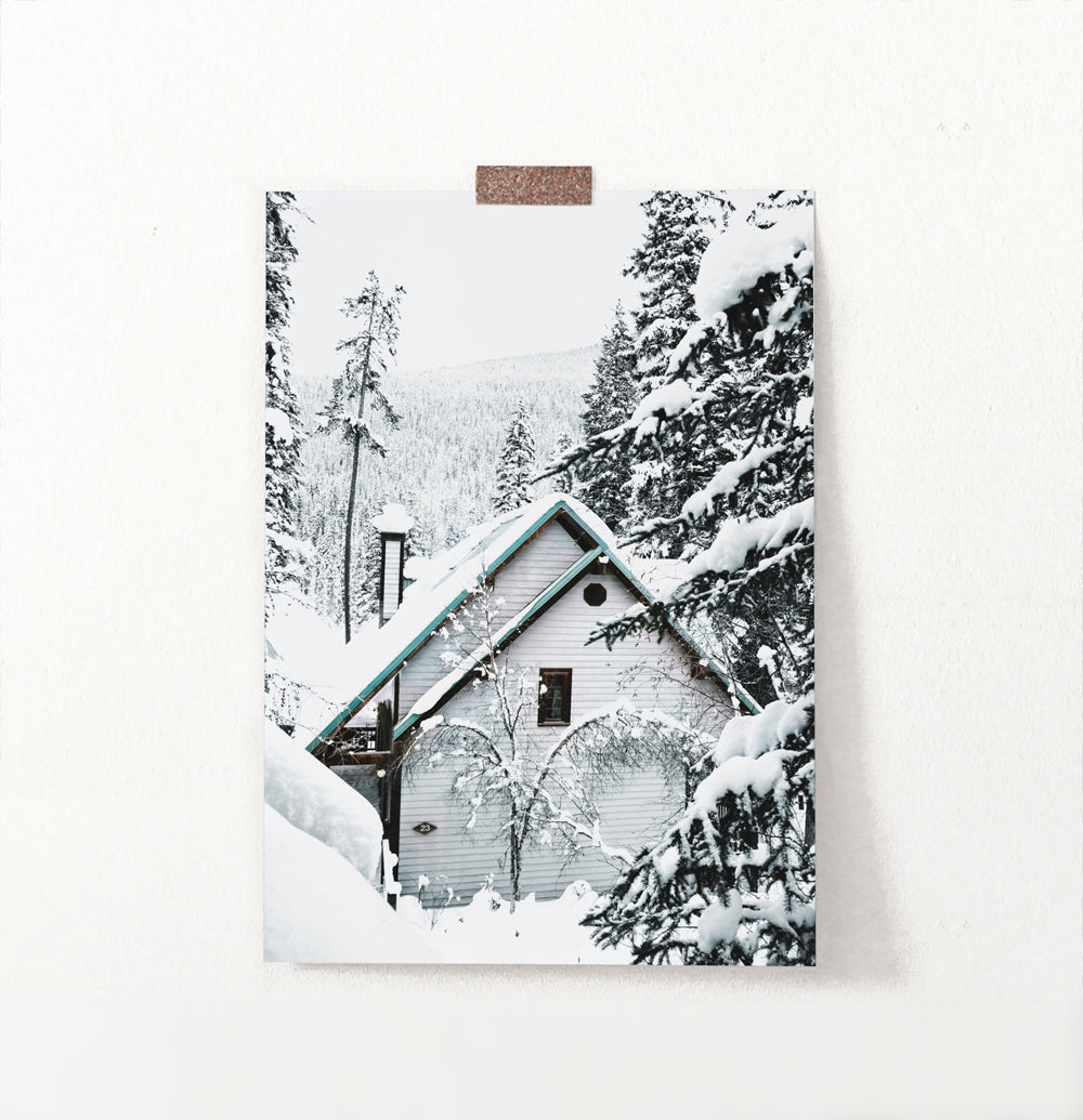 Winter Cottage House With a Snow Hat Photo Print