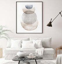 Load image into Gallery viewer, Living space abstract wall decor in natural colors
