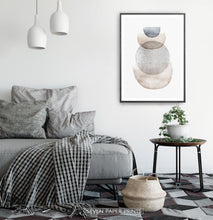 Load image into Gallery viewer, Abstract Geometric Painting in Scandinavian Interior
