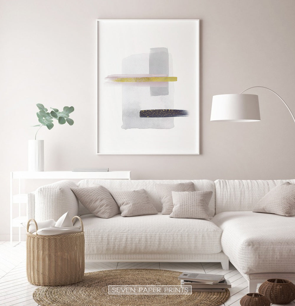 Bright Room Abstract Wall Decor Idea