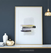 Load image into Gallery viewer, Boho Smears Wall Art with Gray, Gold and Black Colors

