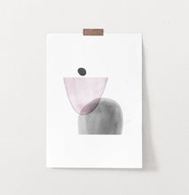 Load image into Gallery viewer, Pink and Gray Abstract Wall Art
