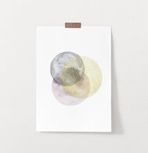 Load image into Gallery viewer, Gold, Gray, and Pink Rounds Painting Poster
