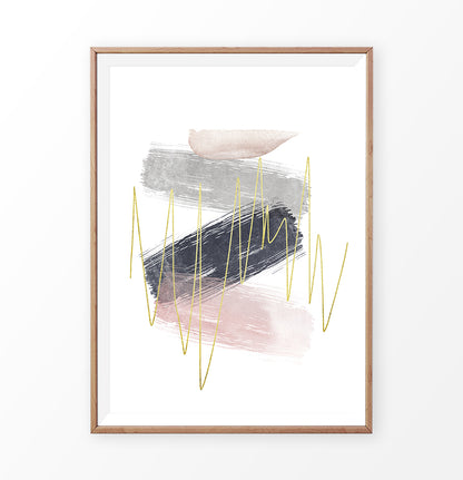 Watercolor brush with gold art