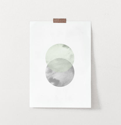 Full Moon Nordic Abstract Circle Wall Art