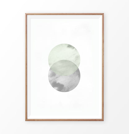 Abstract Moon Circle Nordic Art