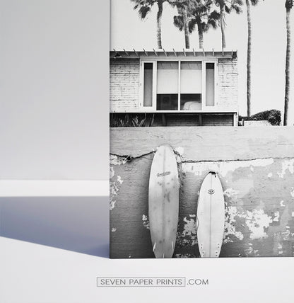 Black white coastal set of 3 canvases #260