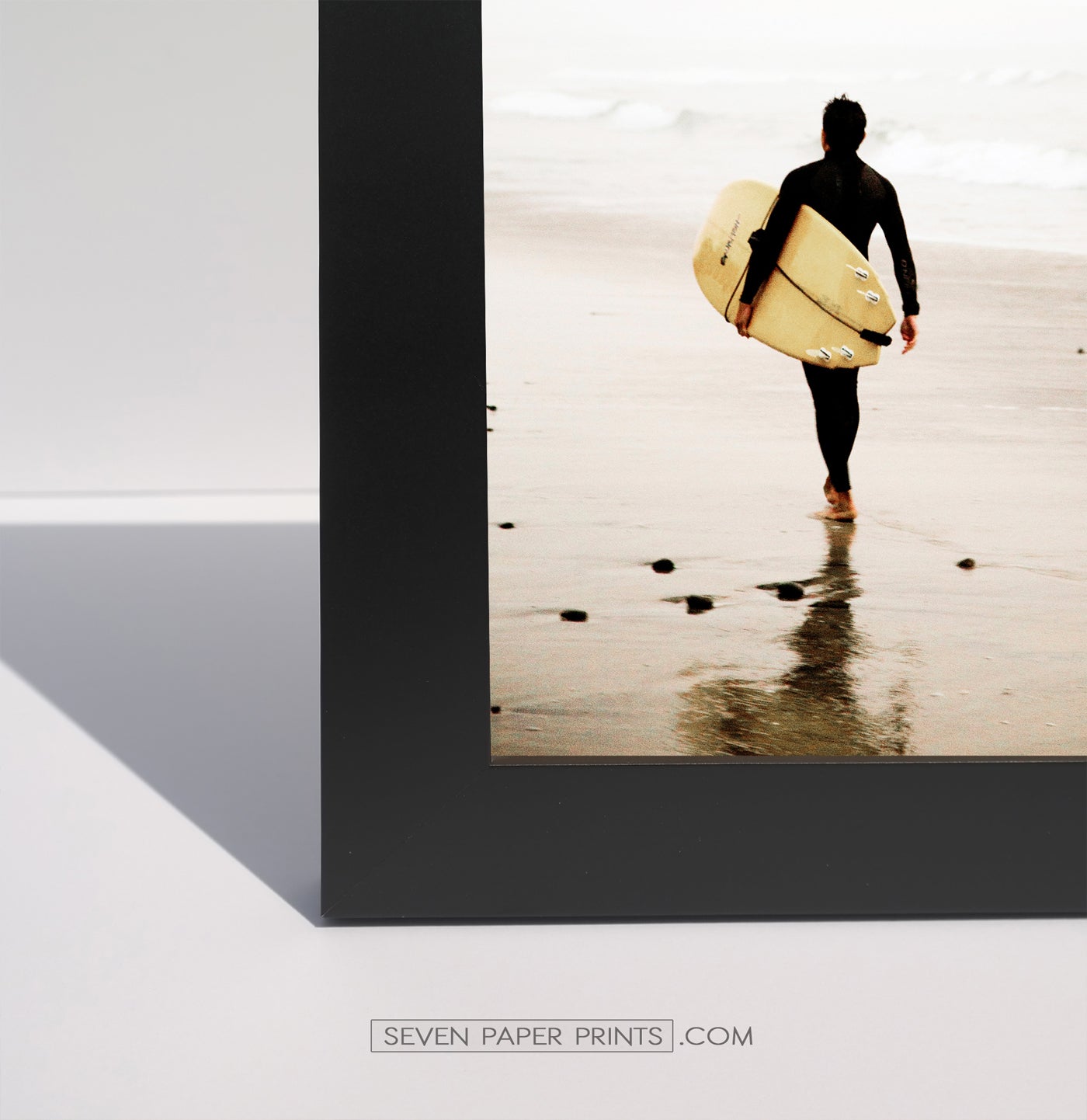 Corner of a black frame