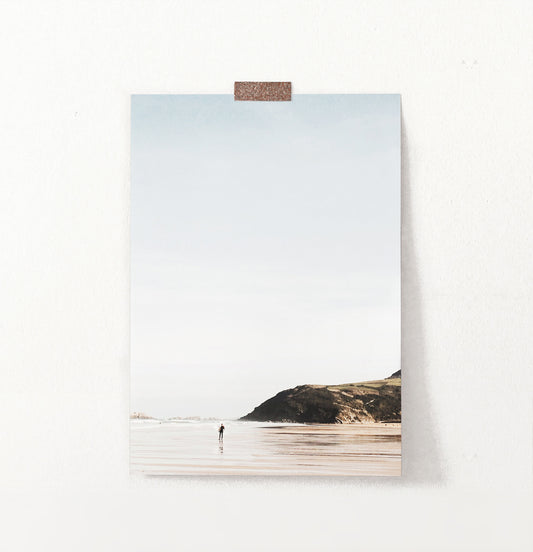 Sand Beach Digital Surf Wall Art