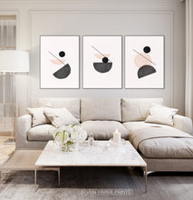 Load image into Gallery viewer, Bohemian Shapes Print set of 3 for Large sofa
