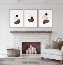 Load image into Gallery viewer, Modern Mid Century Style Minimalist Painting Set of 3, Terracotta Print Set of 3
