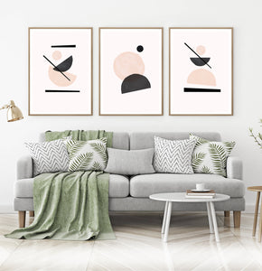 Earth Tones Burnt Orange Minimalist Art Print Set of 3