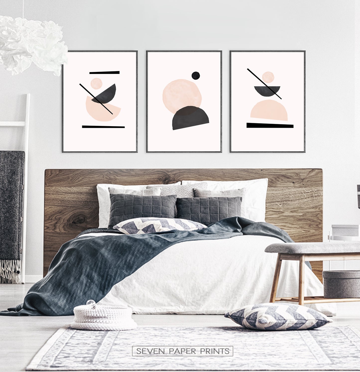 Earth Tones Burnt Orange Minimalist Art Print Set of 3