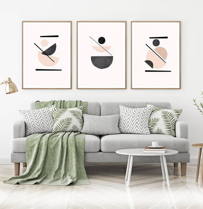 Mustard print, Neutral Modern Boho Minimalist Print Set