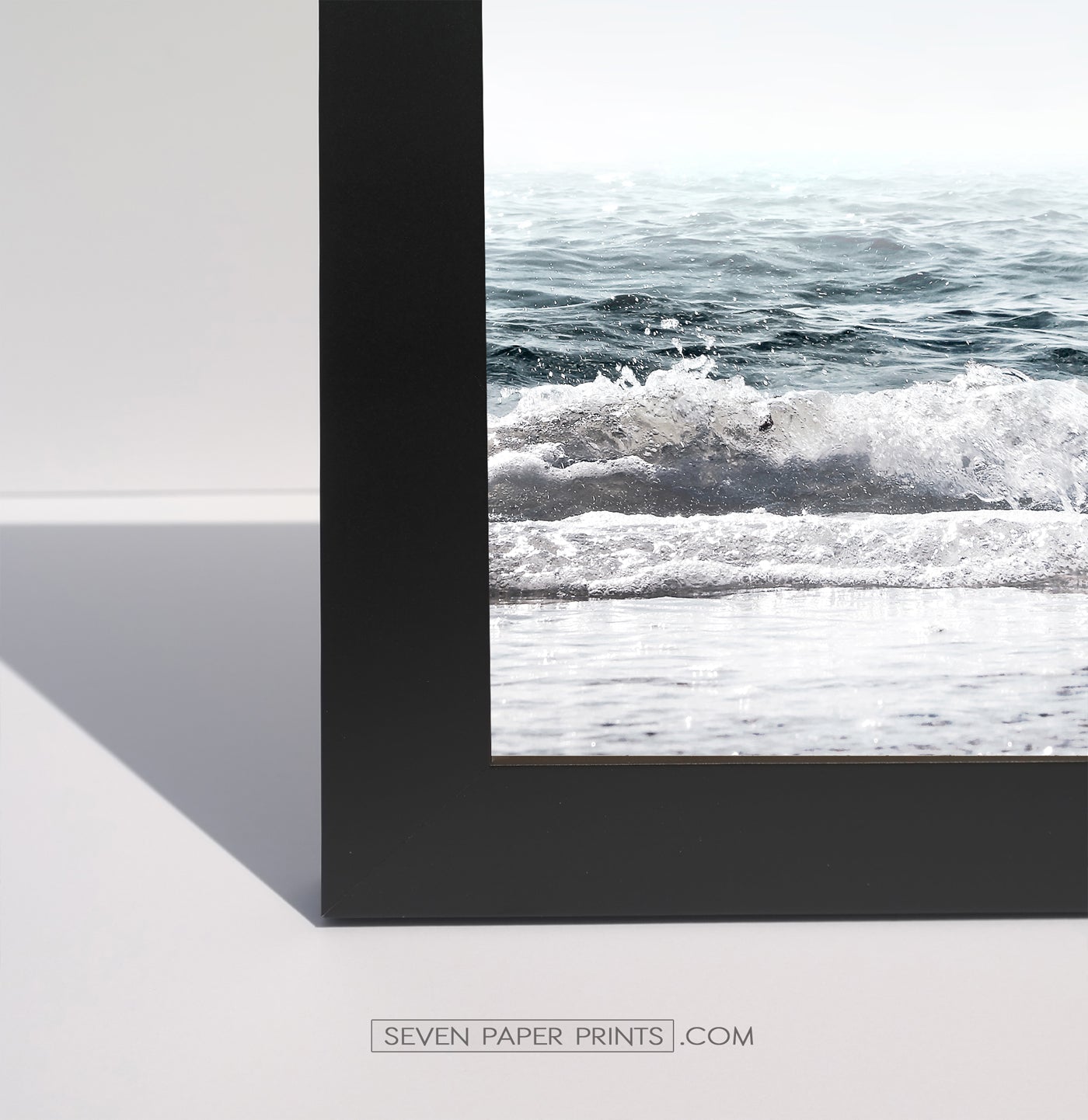 A corner of a black frame