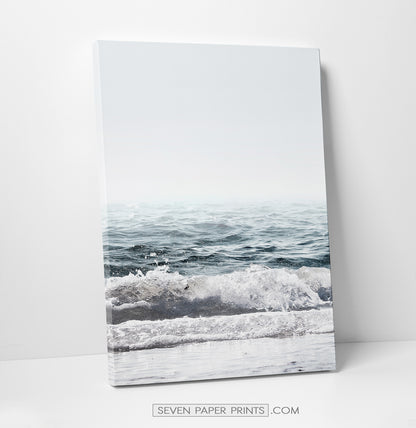 Blue ocean coastal set of 3 canvas prints #269