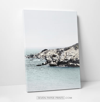 Blue ocean coastal set of 3 canvas prints #269