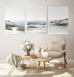 Coastal Beach Triptych