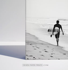 Black and white 3 piece surfing canvas prints #270
